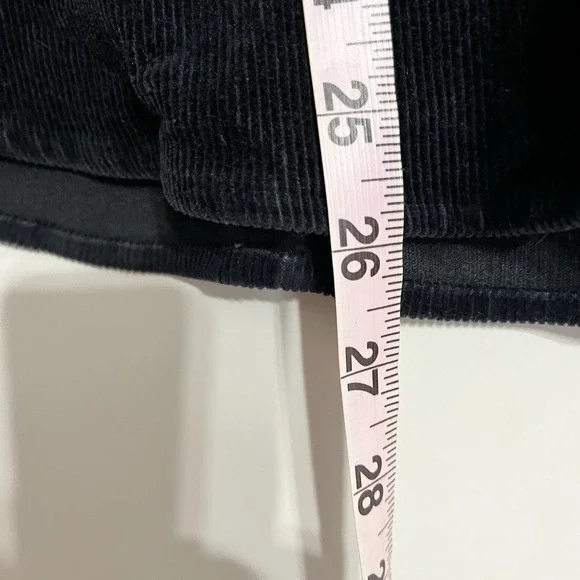 Cabelas Vintage Corduroy Jacket Black Size Medium Snap Button Collar Long Womens - Picture 5 of 6